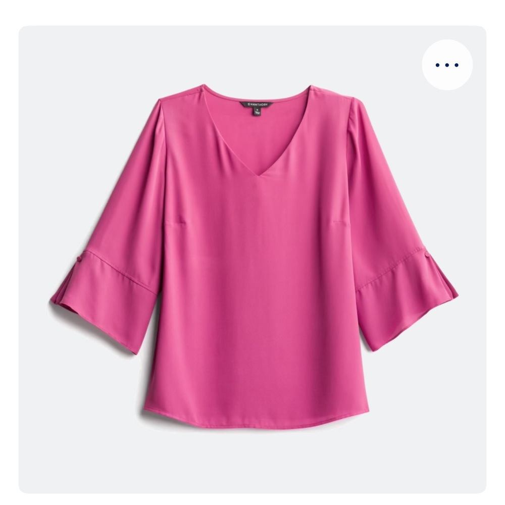 41 Hawthorn Fuchsia V-Neck Blouse